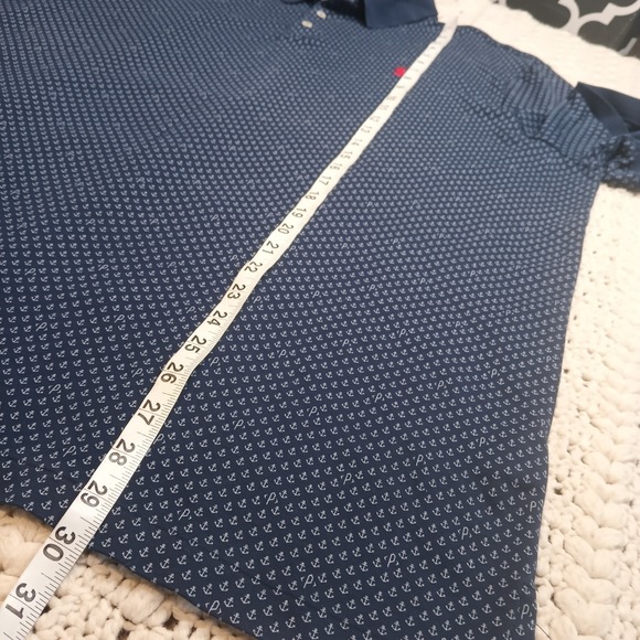 Polo Ralph Lauren‎ Blue Anchor AOP Polo Shirt Mens XXL Golf Preppy Red Pony Plus - Picture 8 of 10